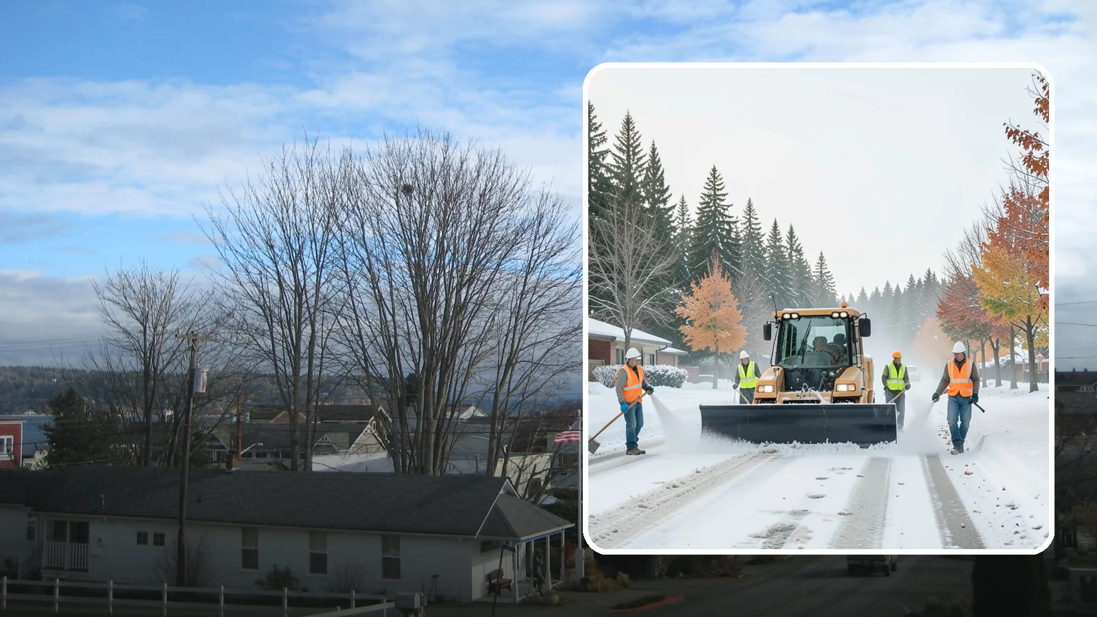 Snow Plowing in Langley, Island County, WA - Priority-route snow plowing for municipal roads, lots, and public facilities to keep your community moving during storms.