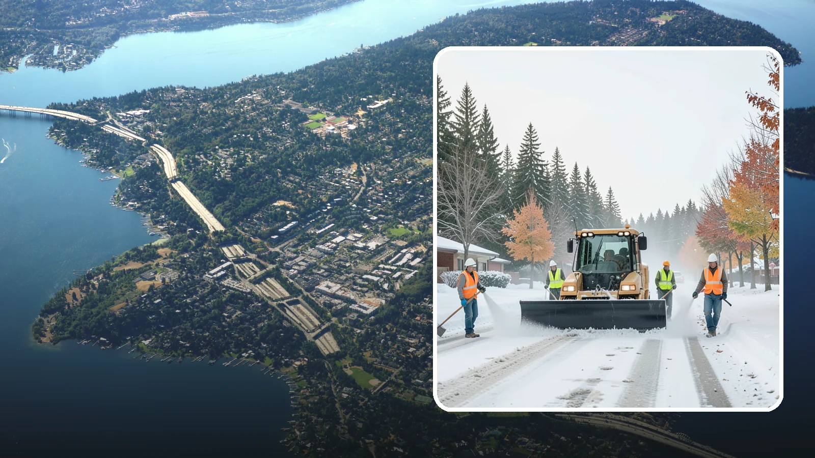 Snow Plowing in Mercer Island, King County, WA - Priority-route snow plowing for municipal roads, lots, and public facilities to keep your community moving during storms.