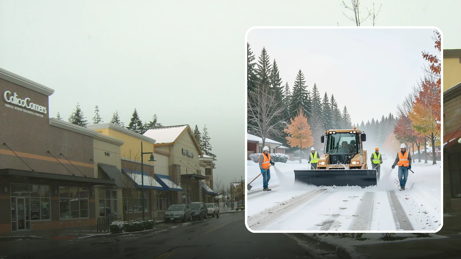 Snow Plowing in Mill Creek, Snohomish County, WA - Priority-route snow plowing for municipal roads, lots, and public facilities to keep your community moving during storms.