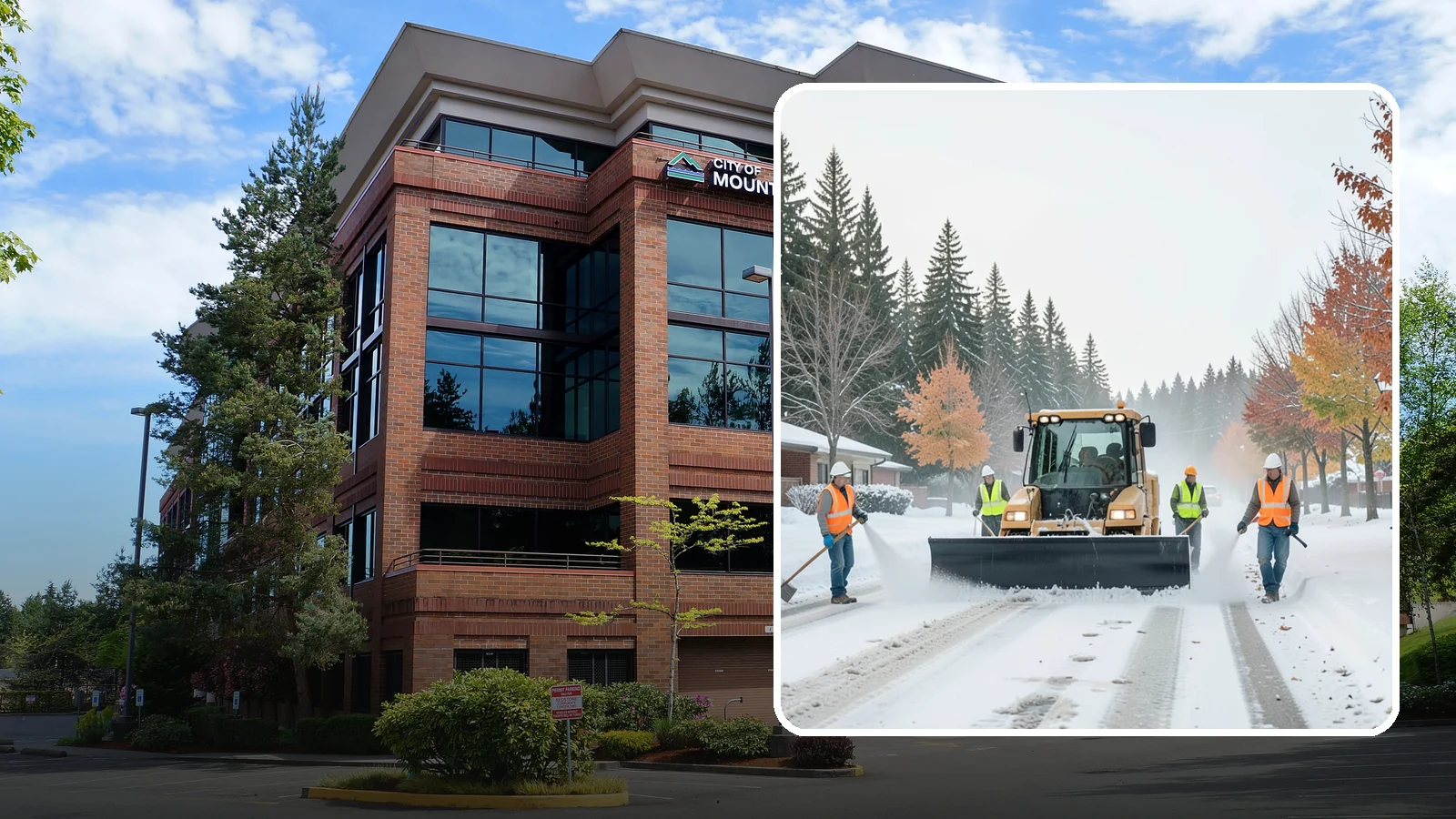 Snow Plowing in Mountlake Terrace, Snohomish County, WA - Priority-route snow plowing for municipal roads, lots, and public facilities to keep your community moving during storms.