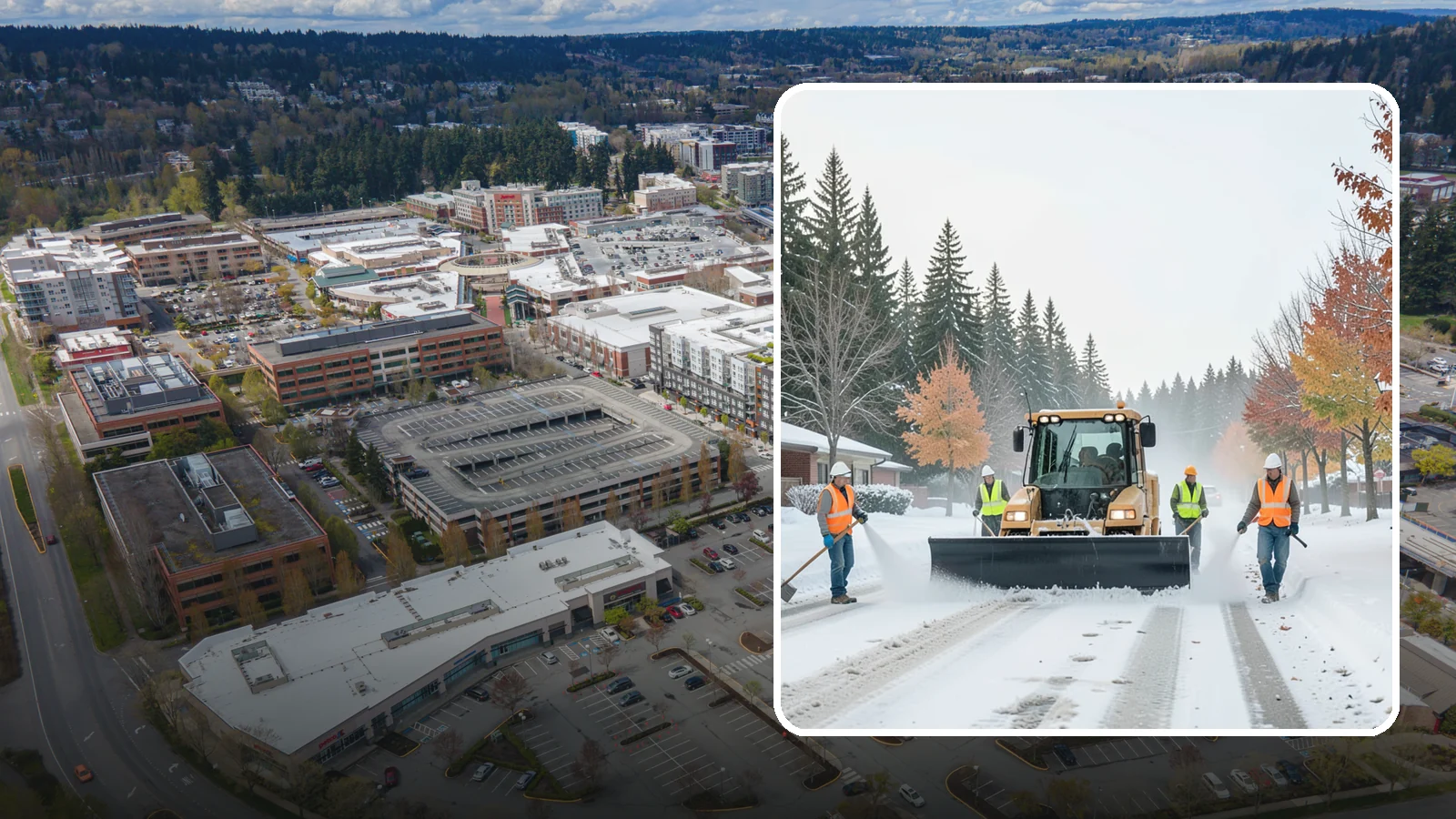 Snow Plowing in Redmond, King County, WA - Priority-route snow plowing for municipal roads, lots, and public facilities to keep your community moving during storms.