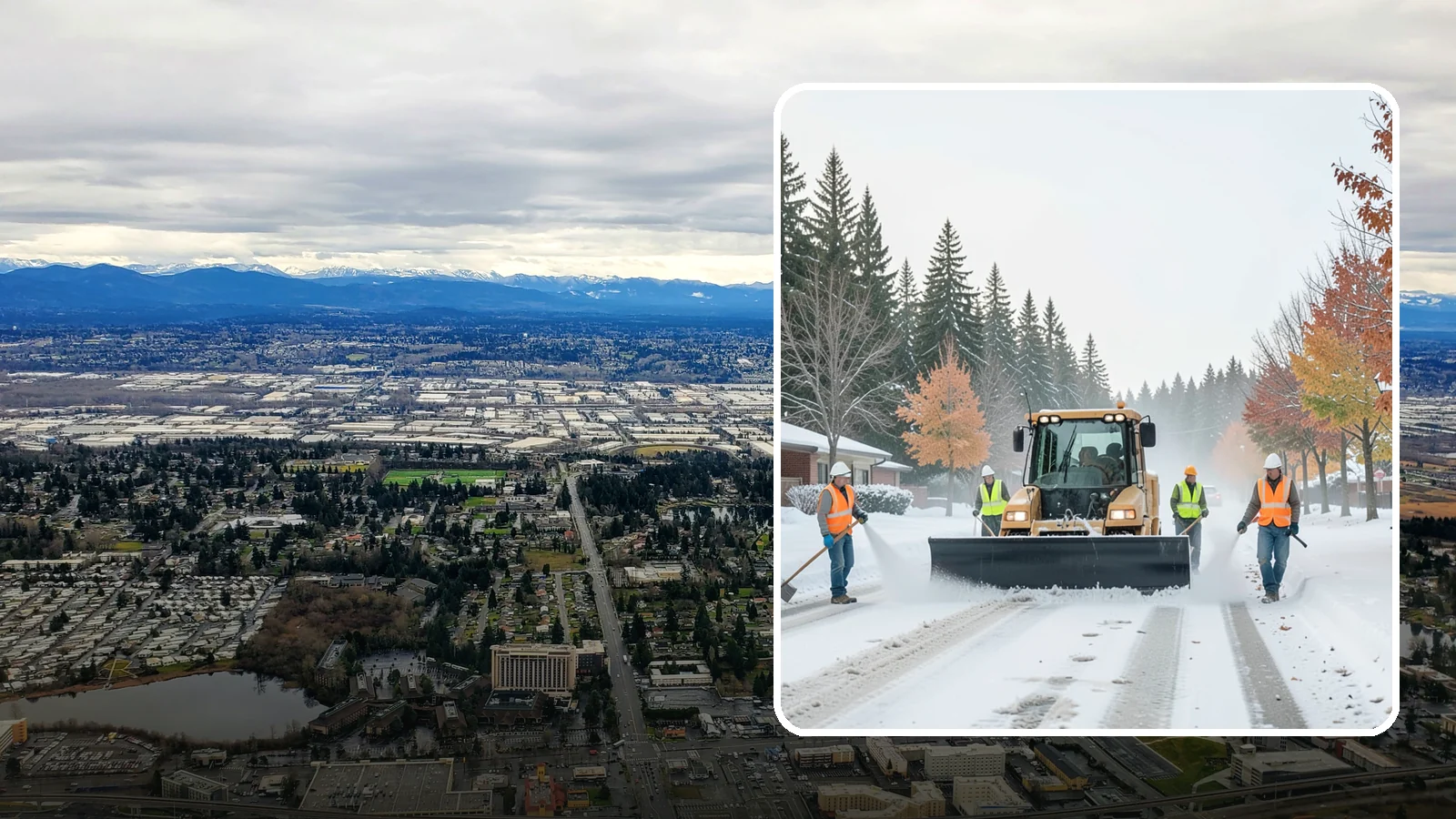 Snow Plowing in SeaTac, King County, WA - Priority-route snow plowing for municipal roads, lots, and public facilities to keep your community moving during storms.