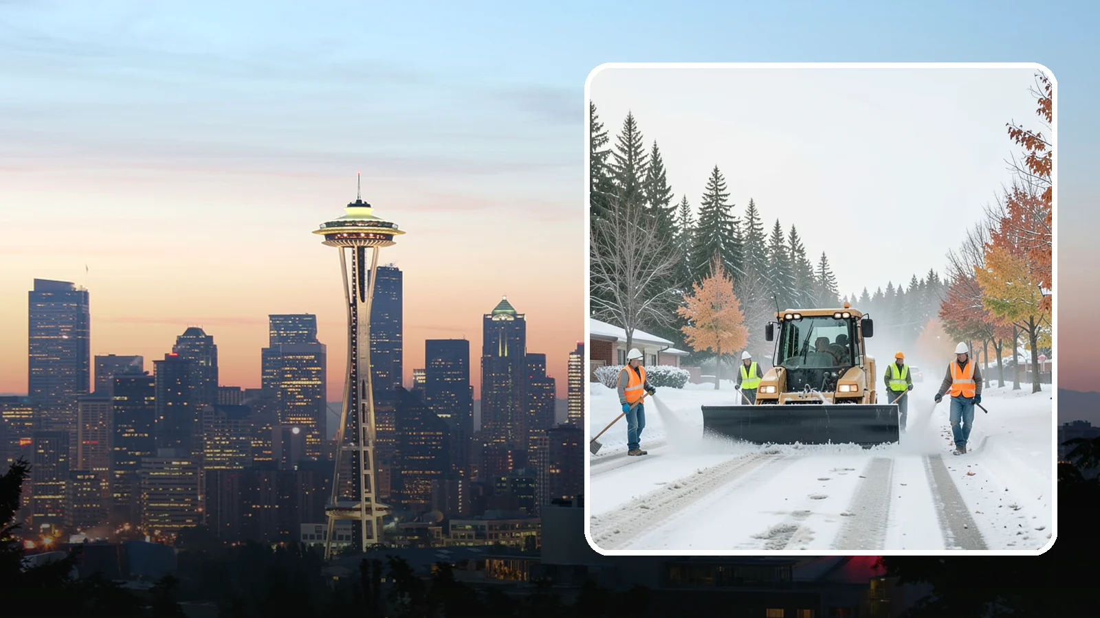 Snow Plowing in Seattle, King County, WA - Priority-route snow plowing for municipal roads, lots, and public facilities to keep your community moving during storms.