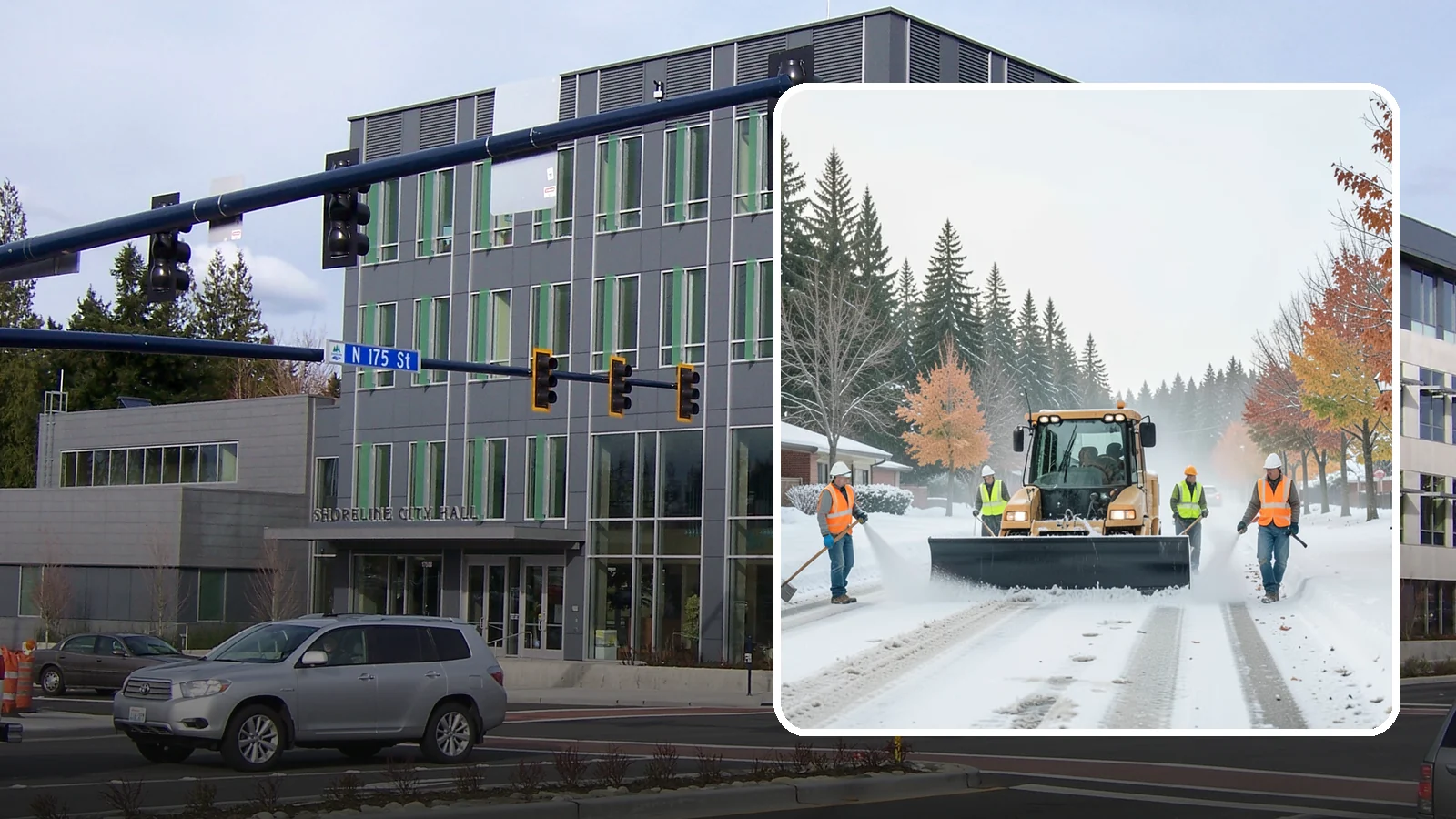Snow Plowing in Shoreline, King County, WA - Priority-route snow plowing for municipal roads, lots, and public facilities to keep your community moving during storms.