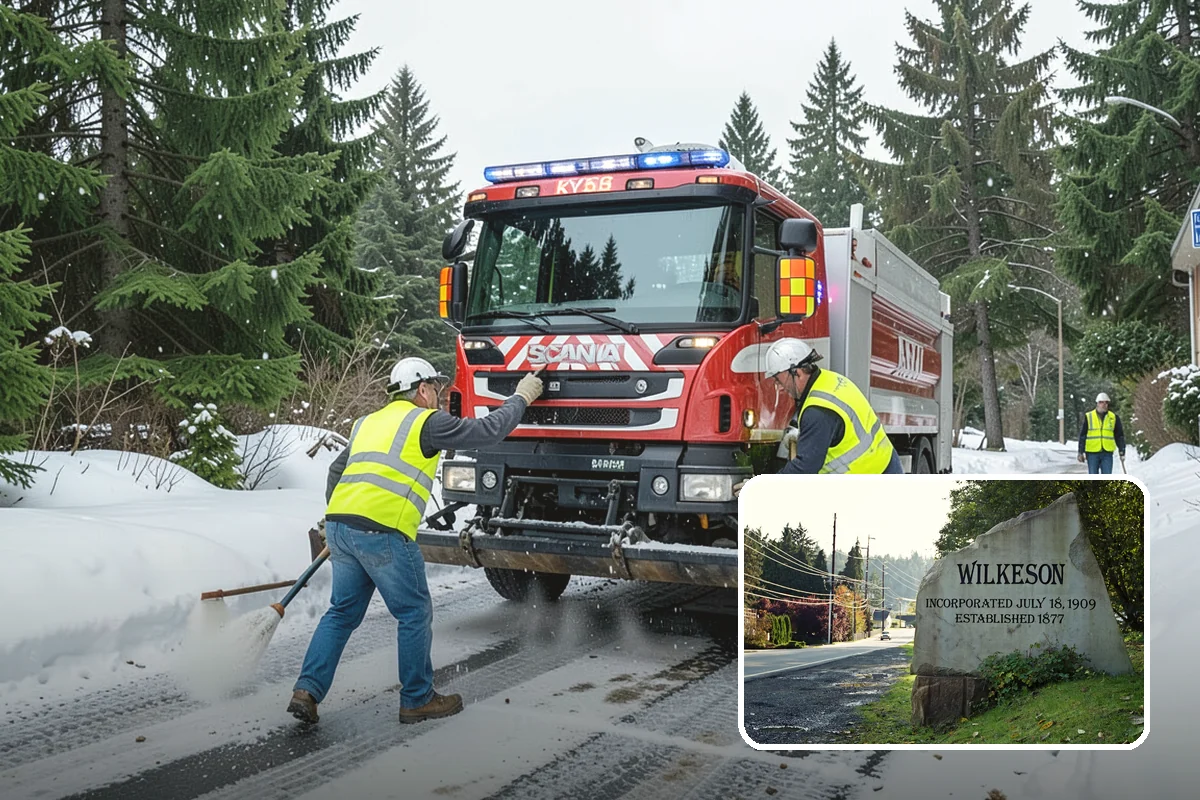 Snow Plowing in Wilkeson, Pierce County, WA - Priority-route plans keep emergency and arterial access open