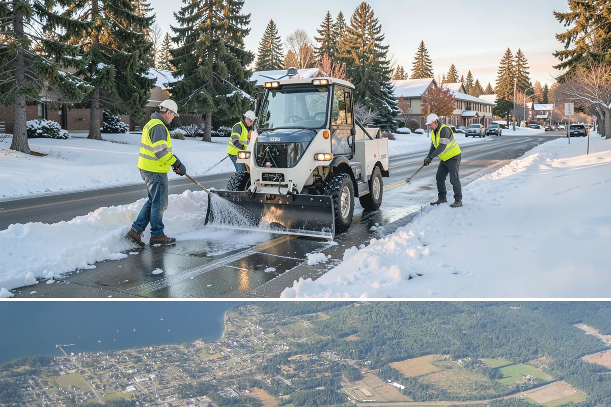Snow Route Management in Coupeville, Island County, WA - Planned before winter and executed on each event through the season.