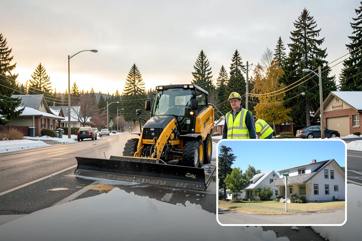 Snow Route Management in DuPont, Pierce County, WA - Critical corridors cleared first