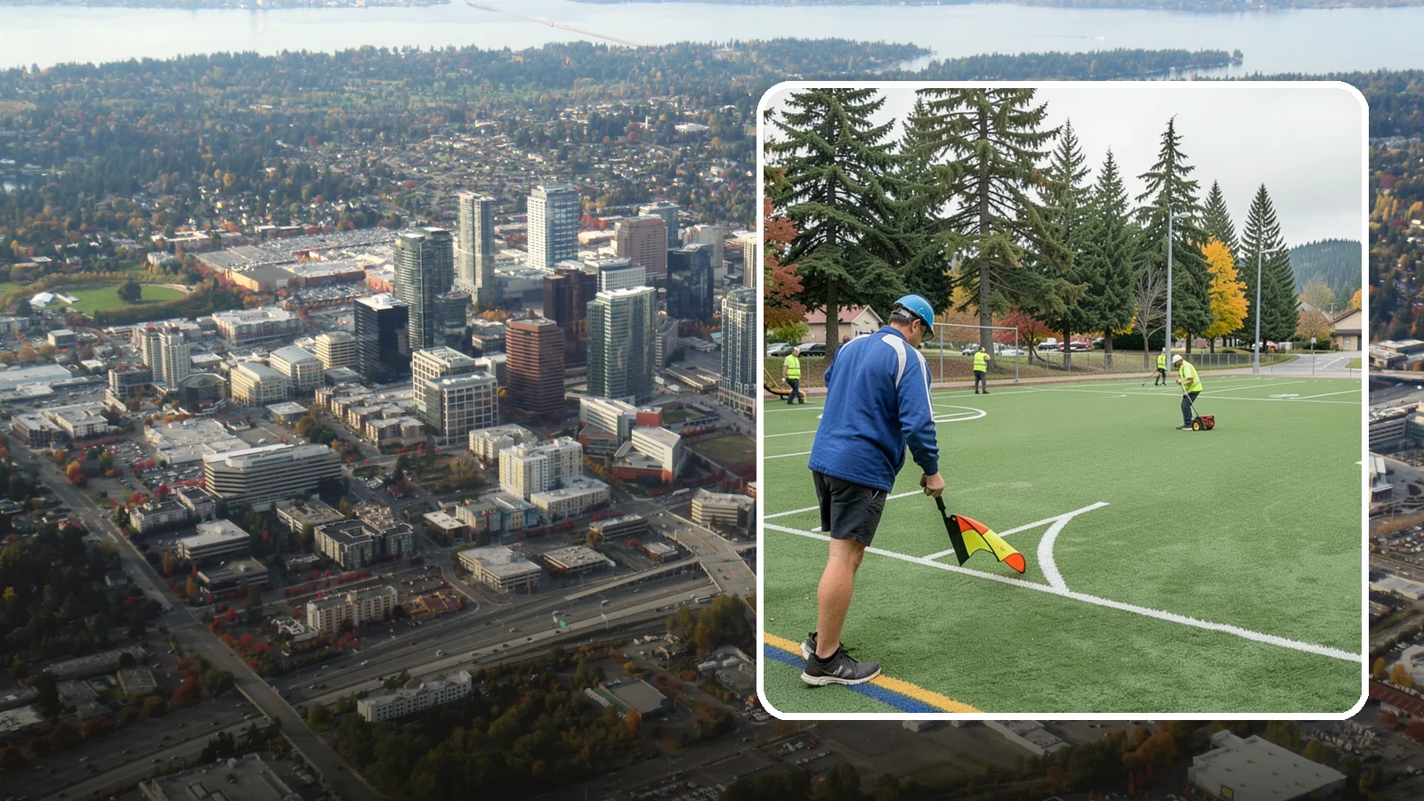 Soccer Field Maintenance in Bellevue, King County, WA - Specialized turf care for public soccer pitches that maintains footing, coverage, and safety under heavy play.