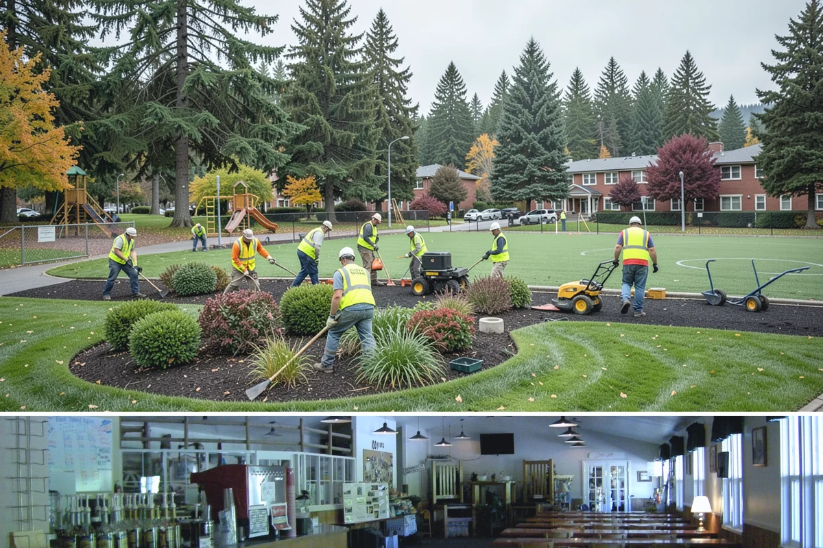 Soccer Field Maintenance in Black Diamond, King County, WA - Renovation and overseeding are timed to seasonal breaks, while mowing and marking run through spring and fall play.