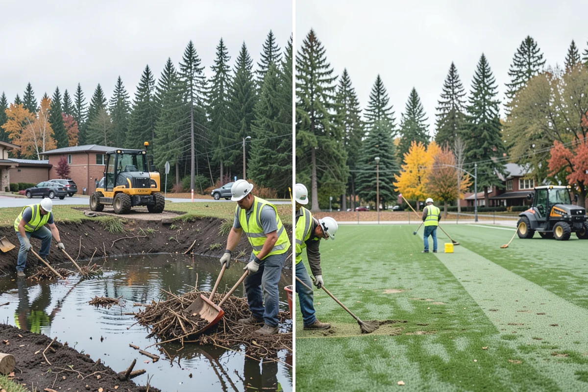 Soccer Field Maintenance in South Prairie, Pierce County, WA - Assess wear zones, coverage, and soil conditions on each pitch