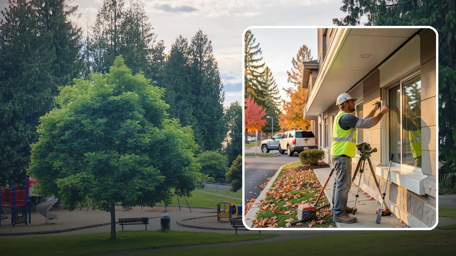 Soffit Repairs in Bonney Lake, Pierce County, WA - Repair of damaged soffits to restore ventilation and weather protection on public buildings.