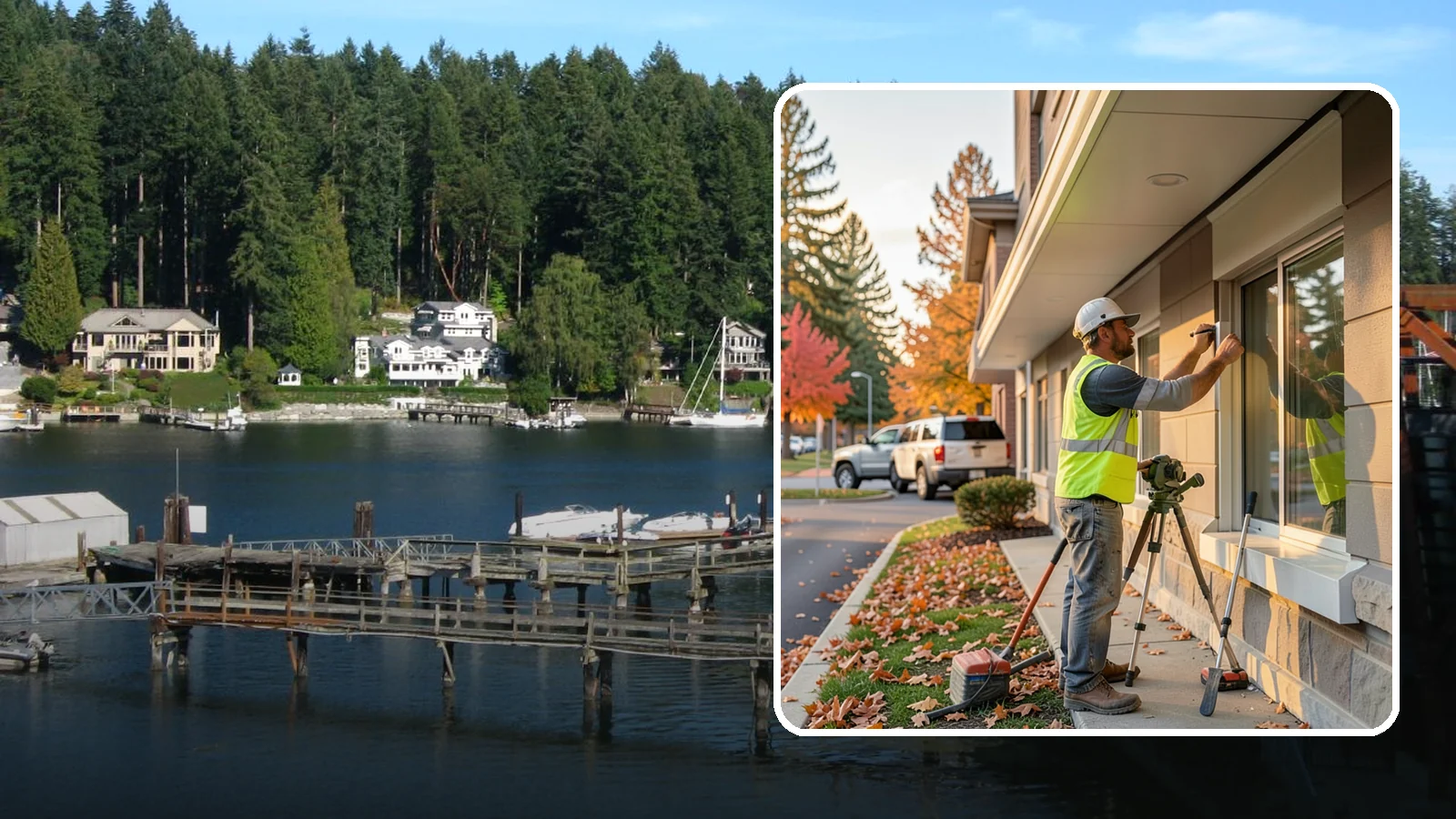 Soffit Repairs in Gig Harbor, Pierce County, WA - Repair of damaged soffits to restore ventilation and weather protection on public buildings.