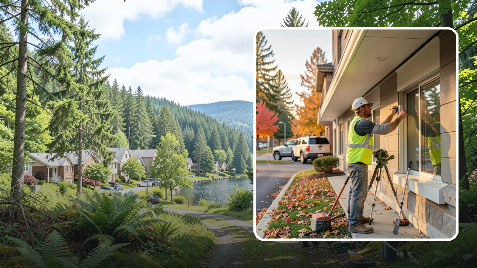 Soffit Repairs in Lake Forest Park, King County, WA - Repair of damaged soffits to restore ventilation and weather protection on public buildings.
