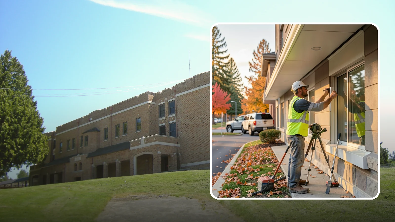 Soffit Repairs in Maple Valley, King County, WA - Repair of damaged soffits to restore ventilation and weather protection on public buildings.