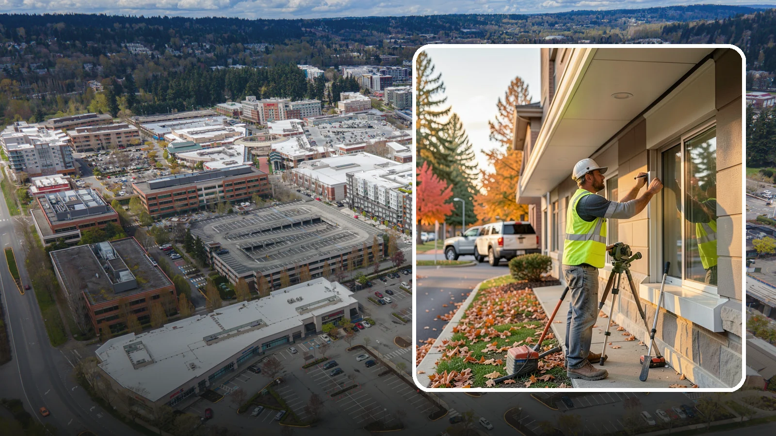 Soffit Repairs in Redmond, King County, WA - Repair of damaged soffits to restore ventilation and weather protection on public buildings.