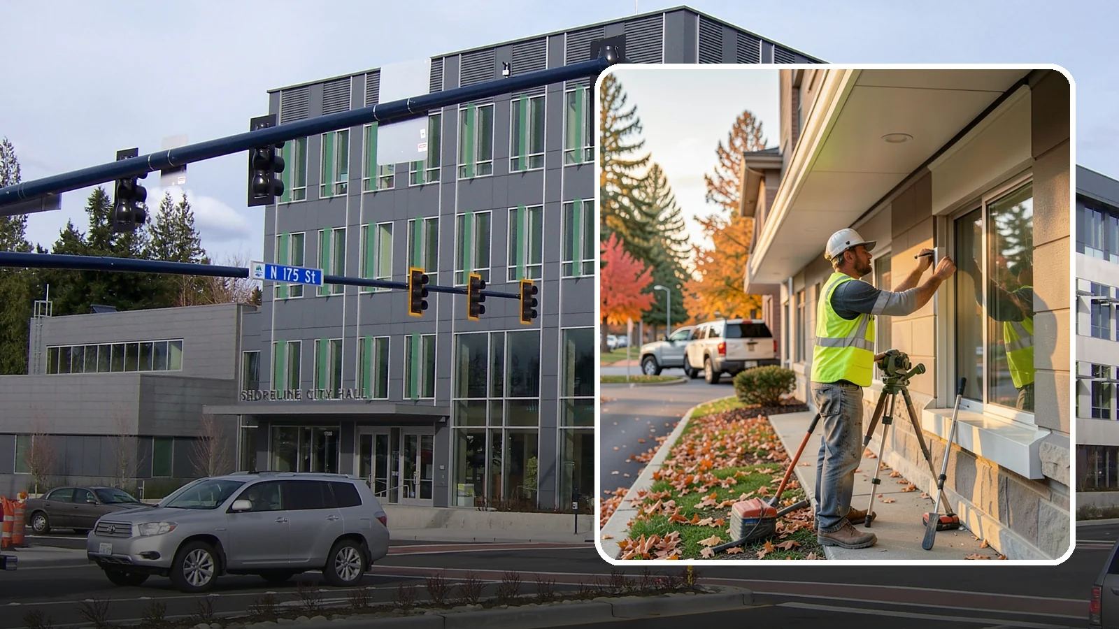 Soffit Repairs in Shoreline, King County, WA - Repair of damaged soffits to restore ventilation and weather protection on public buildings.