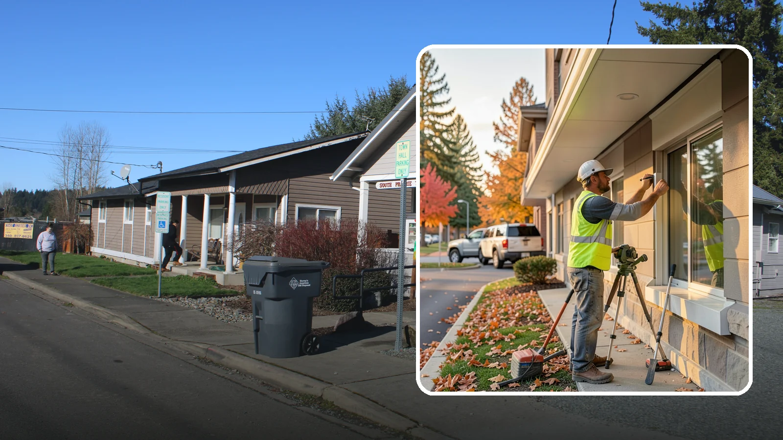 Soffit Repairs in South Prairie, Pierce County, WA - Repair of damaged soffits to restore ventilation and weather protection on public buildings.