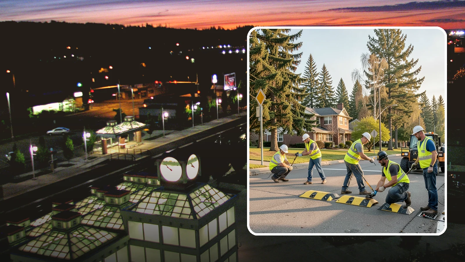 Speed Bump Installation in Auburn, King County, WA - Speed bumps and humps calm traffic in neighborhoods, lots, and around public facilities.
