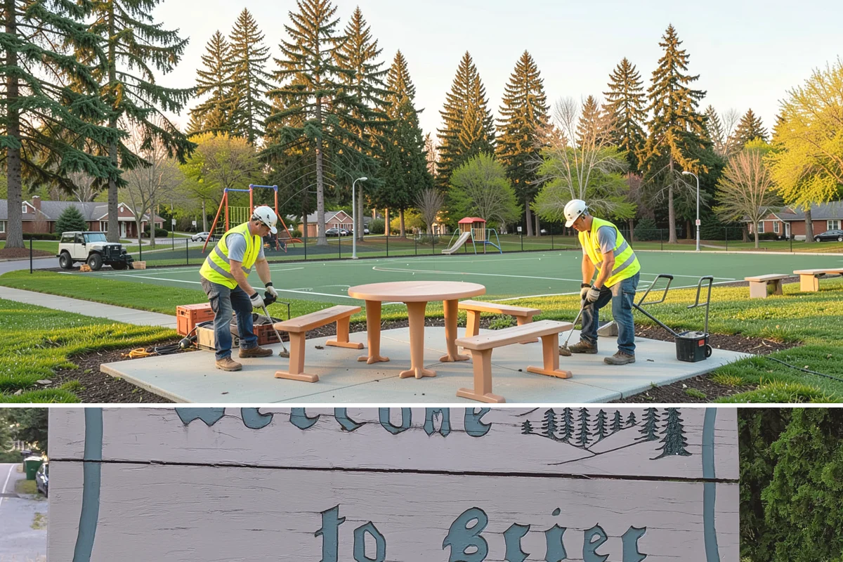 Speed Bump Installation in Brier, Snohomish County, WA - Asphalt-formed installations favor warm, dry summer conditions, while prefabricated units can be set nearly year-round.