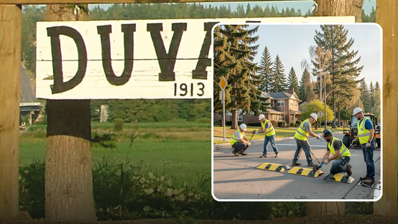 Speed Bump Installation in Duvall, King County, WA - Speed bumps and humps calm traffic in neighborhoods, lots, and around public facilities.