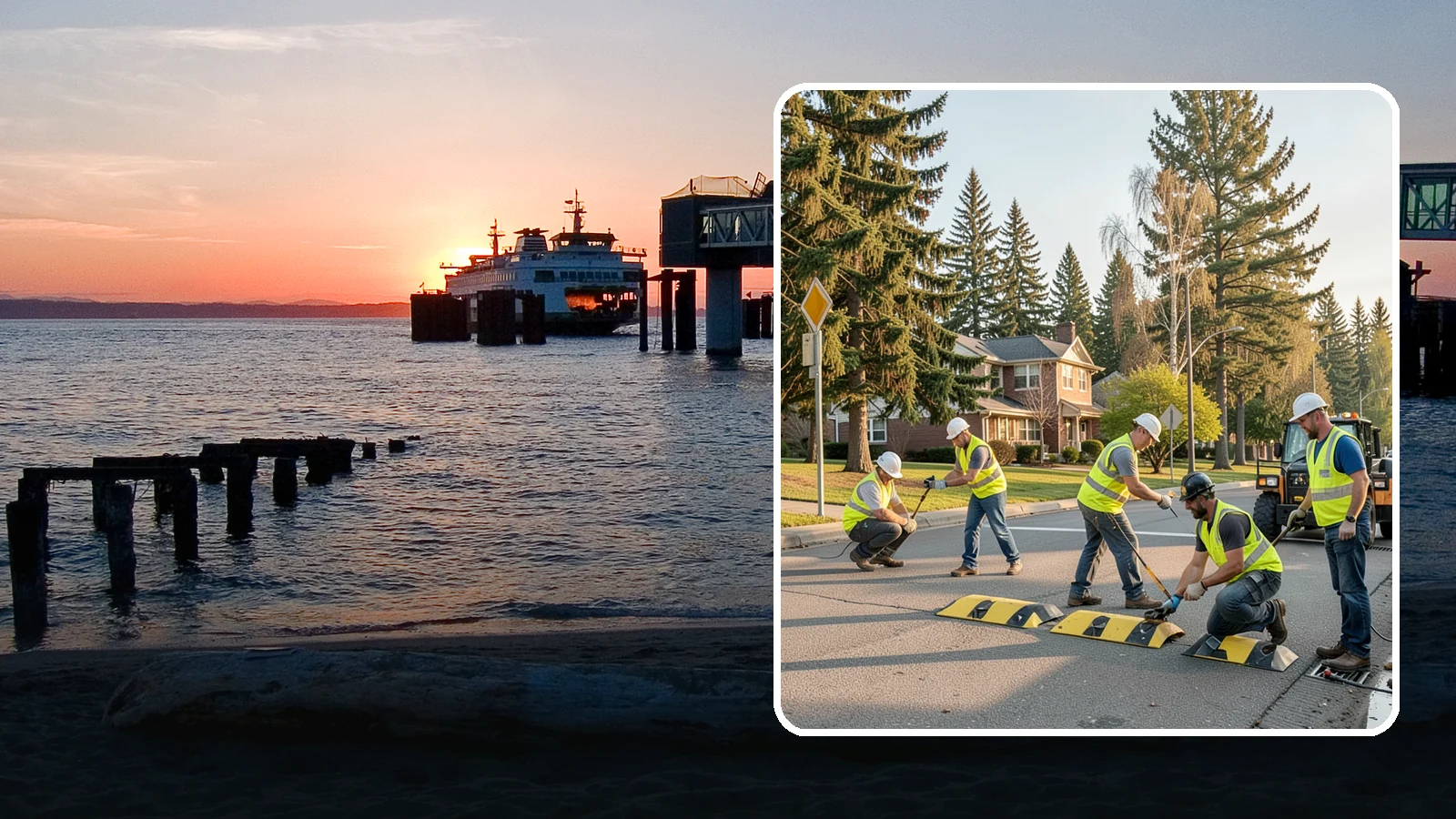 Speed Bump Installation in Edmonds, Snohomish County, WA - Speed bumps and humps calm traffic in neighborhoods, lots, and around public facilities.