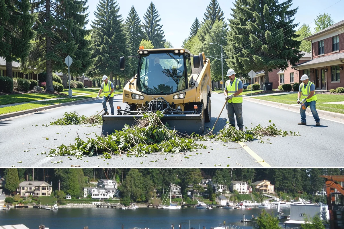 Speed Bump Installation in Gig Harbor, Pierce County, WA - Asphalt-formed installations favor warm, dry summer conditions, while prefabricated units can be set nearly year-round.