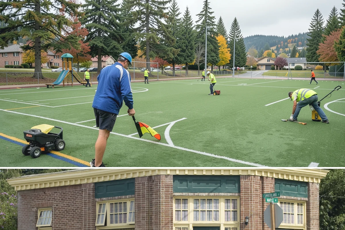 Speed Bump Installation in Hamilton, Skagit County, WA - Asphalt-formed installations favor warm, dry summer conditions, while prefabricated units can be set nearly year-round.