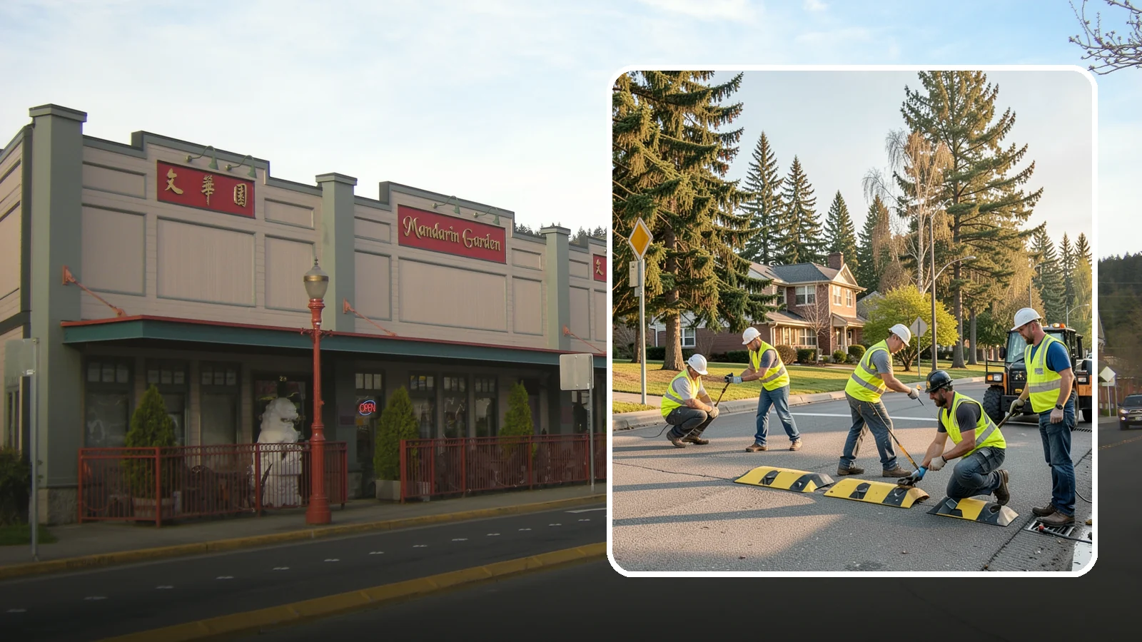 Speed Bump Installation in Issaquah, King County, WA - Speed bumps and humps calm traffic in neighborhoods, lots, and around public facilities.