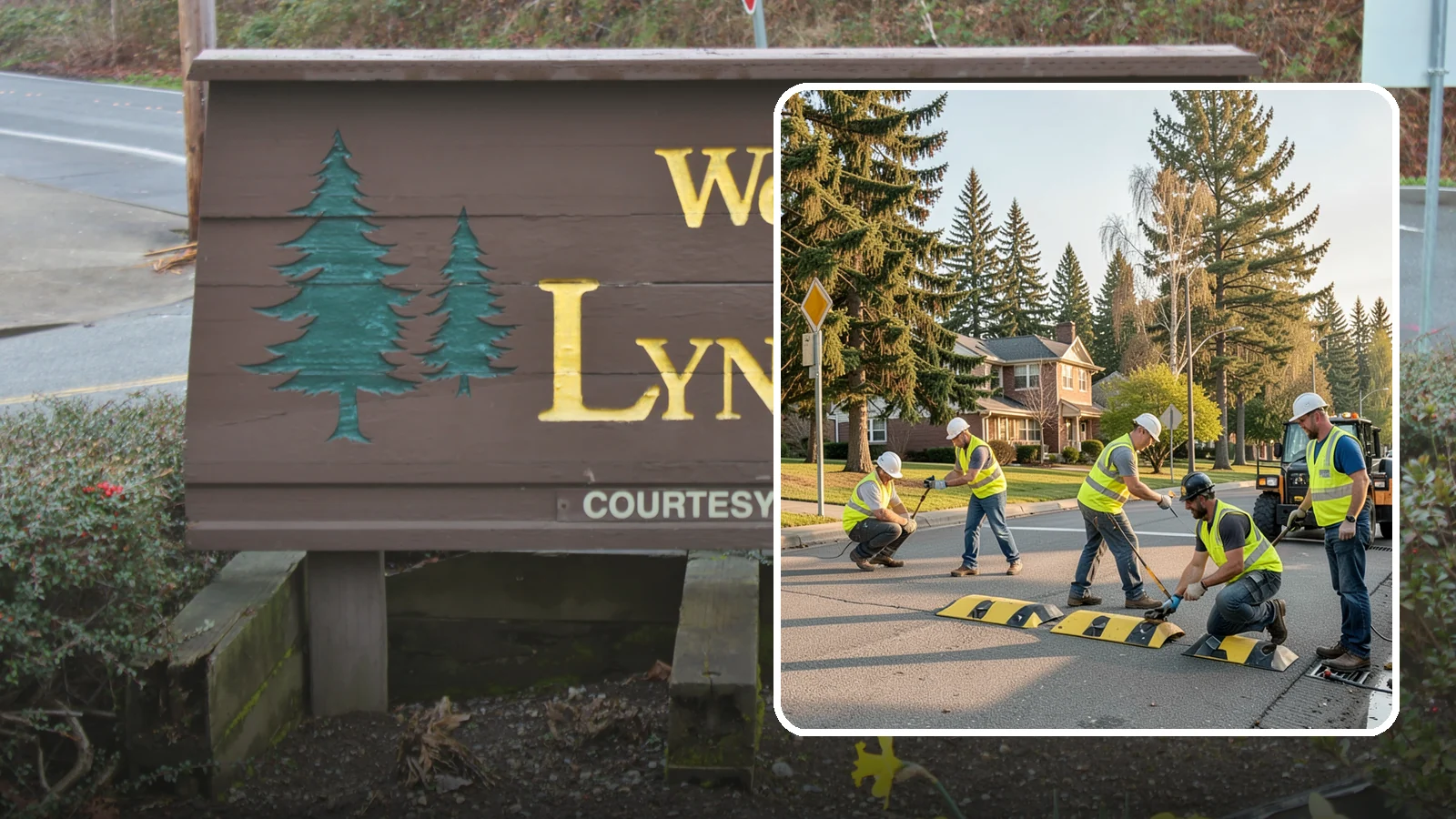 Speed Bump Installation in Lynnwood, Snohomish County, WA - Speed bumps and humps calm traffic in neighborhoods, lots, and around public facilities.