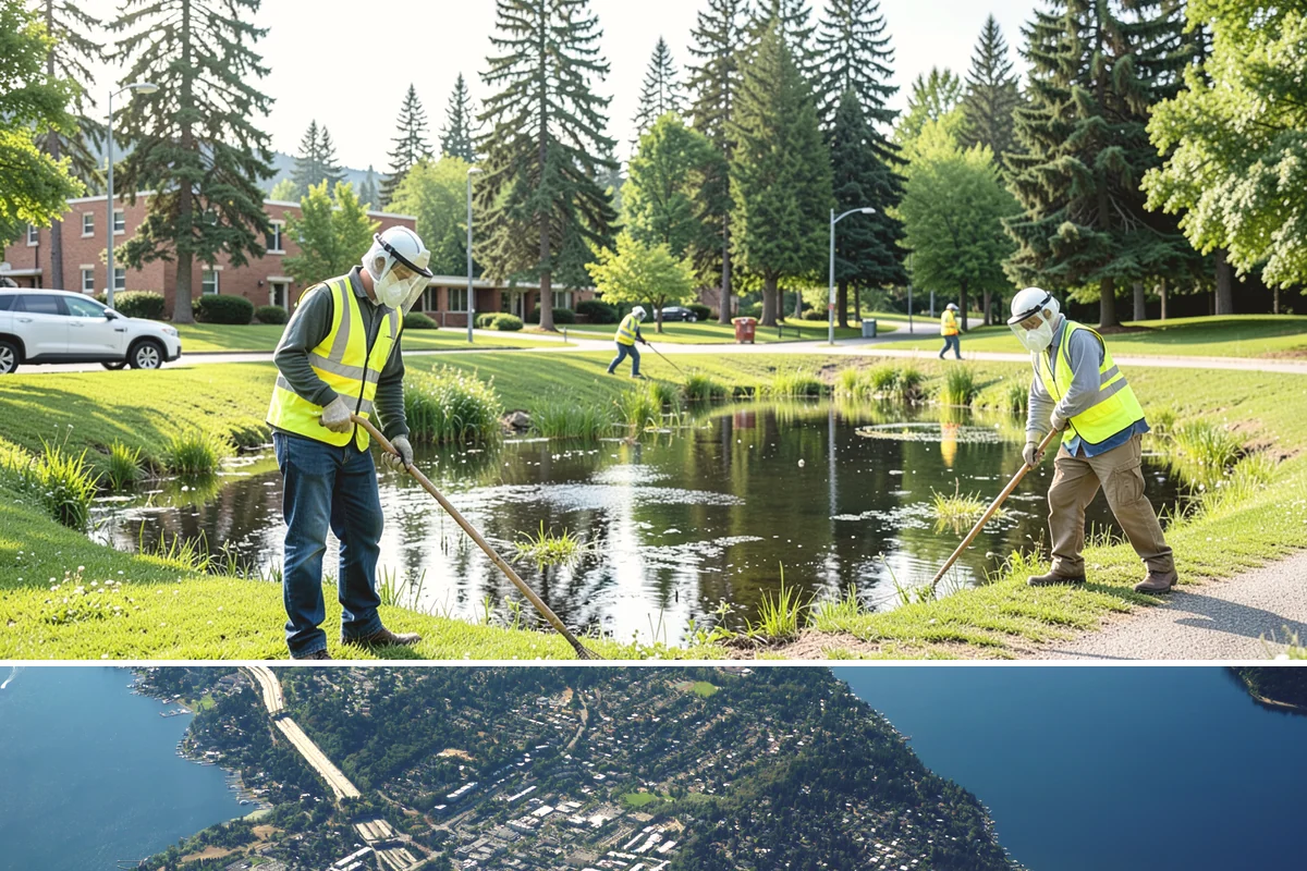 Speed Bump Installation in Mercer Island, King County, WA - Asphalt-formed installations favor warm, dry summer conditions, while prefabricated units can be set nearly year-round.