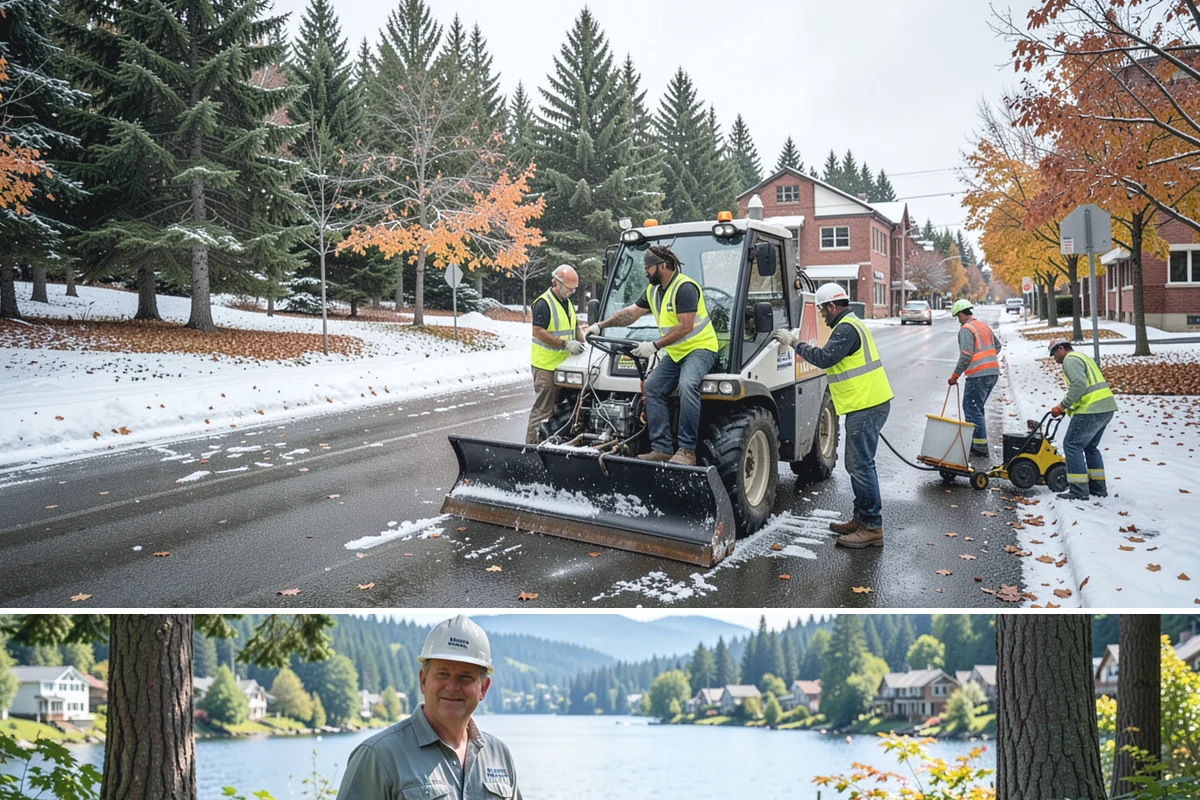 Speed Bump Installation in Milton, King County, WA - Asphalt-formed installations favor warm, dry summer conditions, while prefabricated units can be set nearly year-round.