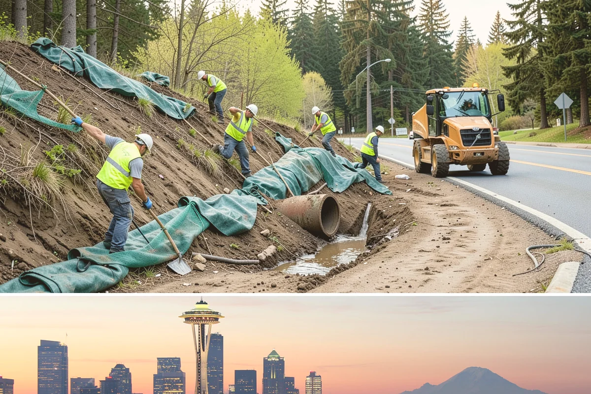 Speed Bump Installation in Seattle, King County, WA - Asphalt-formed installations favor warm, dry summer conditions, while prefabricated units can be set nearly year-round.