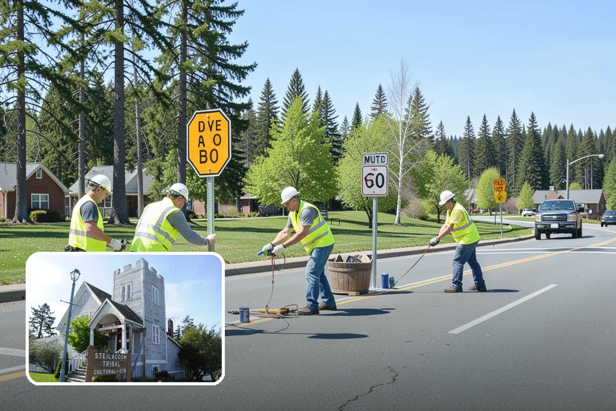 Speed Bump Installation in Steilacoom, Pierce County, WA - Effective speed reduction in problem areas