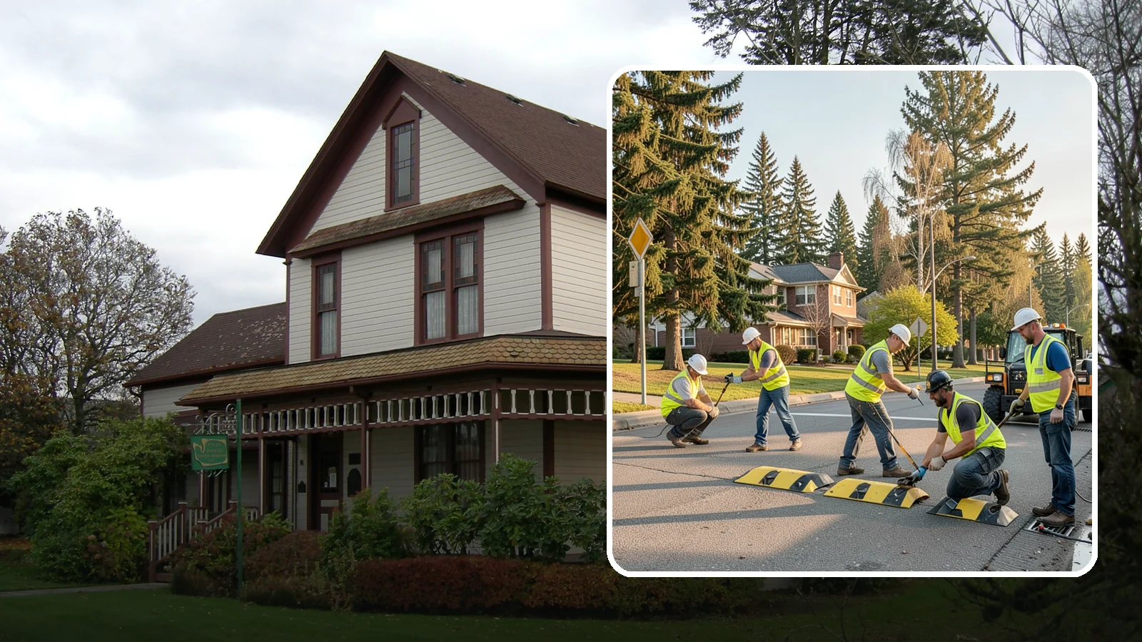 Speed Bump Installation in Sumner, Pierce County, WA - Speed bumps and humps calm traffic in neighborhoods, lots, and around public facilities.