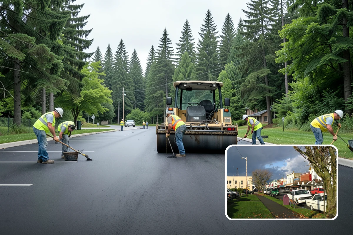 Speed Hump Construction in Arlington, Snohomish County, WA - Reduces vehicle speeds in sensitive corridors