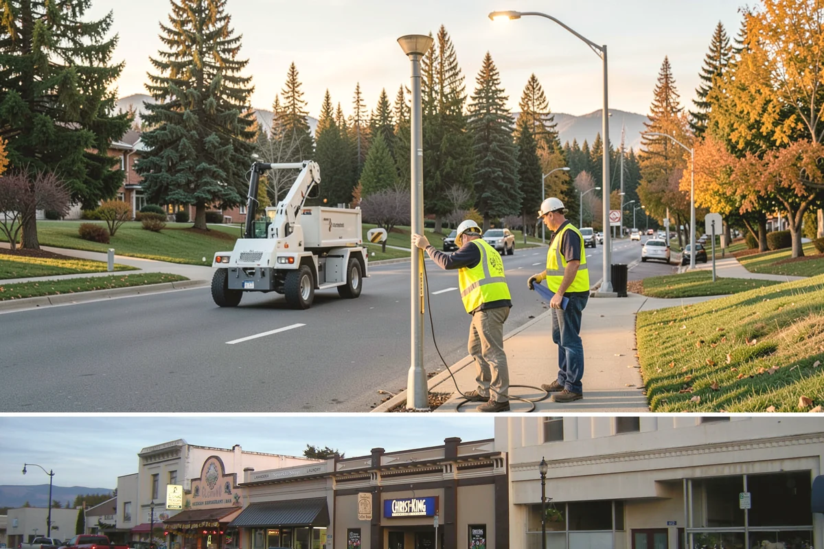 Speed Hump Construction in Burlington, Skagit County, WA - Speed humps are placed in warm, dry weather so the asphalt compacts to the precise profile that calming performance depends on.