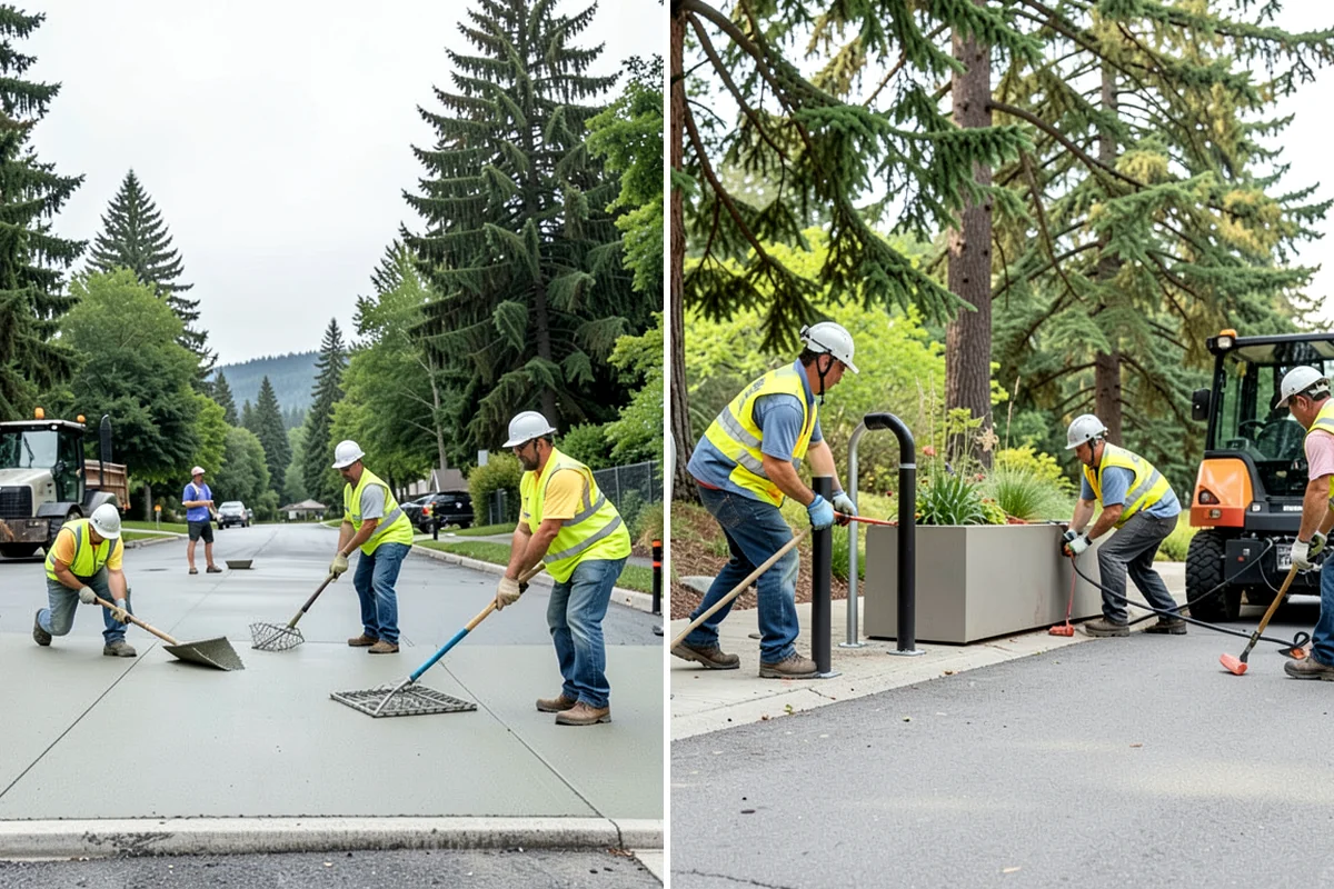 Speed Hump Construction in Concrete, Skagit County, WA - Confirm the location, profile, and drainage impacts