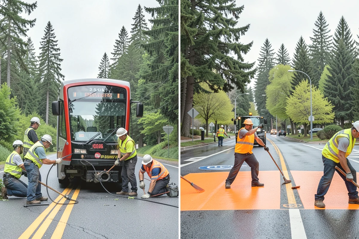 Speed Hump Construction in Covington, King County, WA - Confirm the location, profile, and drainage impacts