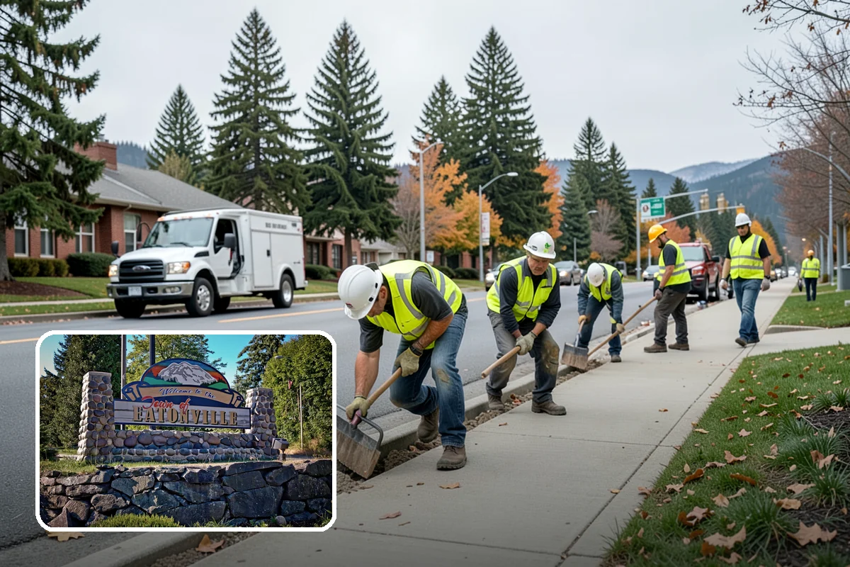 Speed Hump Construction in Eatonville, Pierce County, WA - Reduces vehicle speeds in sensitive corridors