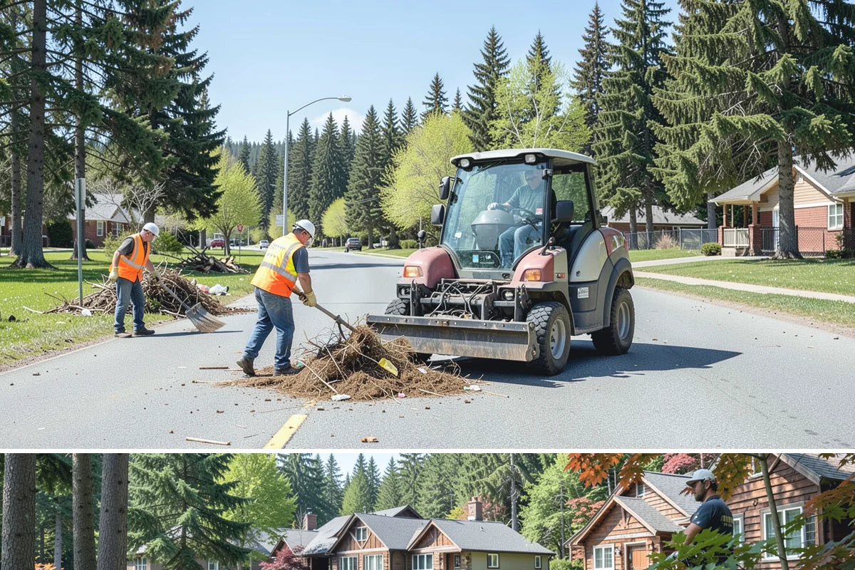 Speed Hump Construction in Edgewood, Pierce County, WA - Speed humps are placed in warm, dry weather so the asphalt compacts to the precise profile that calming performance depends on.