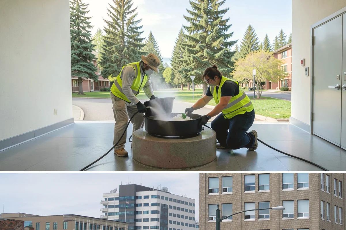 Speed Hump Construction in Everett, Snohomish County, WA - Speed humps are placed in warm, dry weather so the asphalt compacts to the precise profile that calming performance depends on.