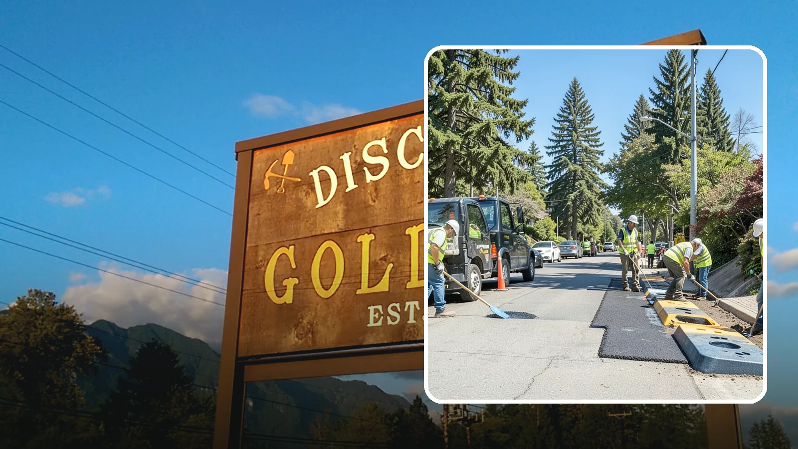 Speed Hump Construction in Gold Bar, Snohomish County, WA - Asphalt speed humps and tables that calm traffic on residential streets and through park zones.