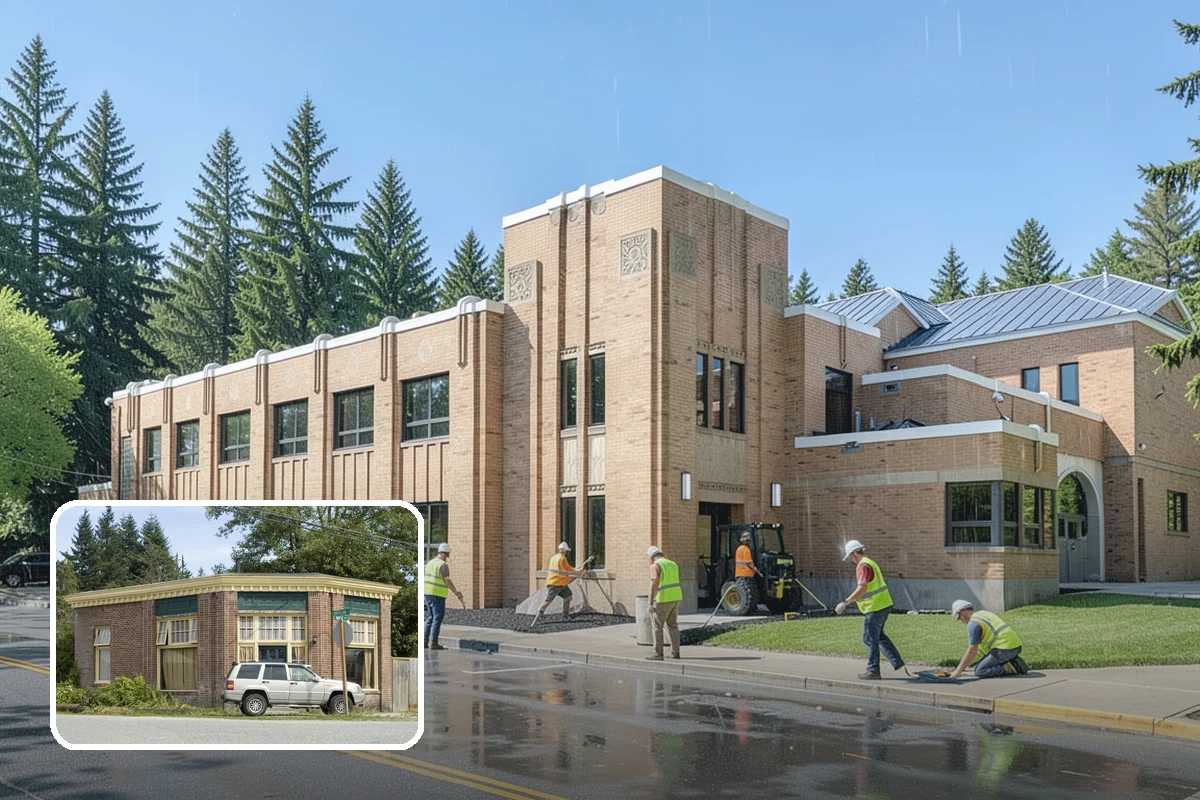 Speed Hump Construction in Hamilton, Skagit County, WA - Reduces vehicle speeds in sensitive corridors