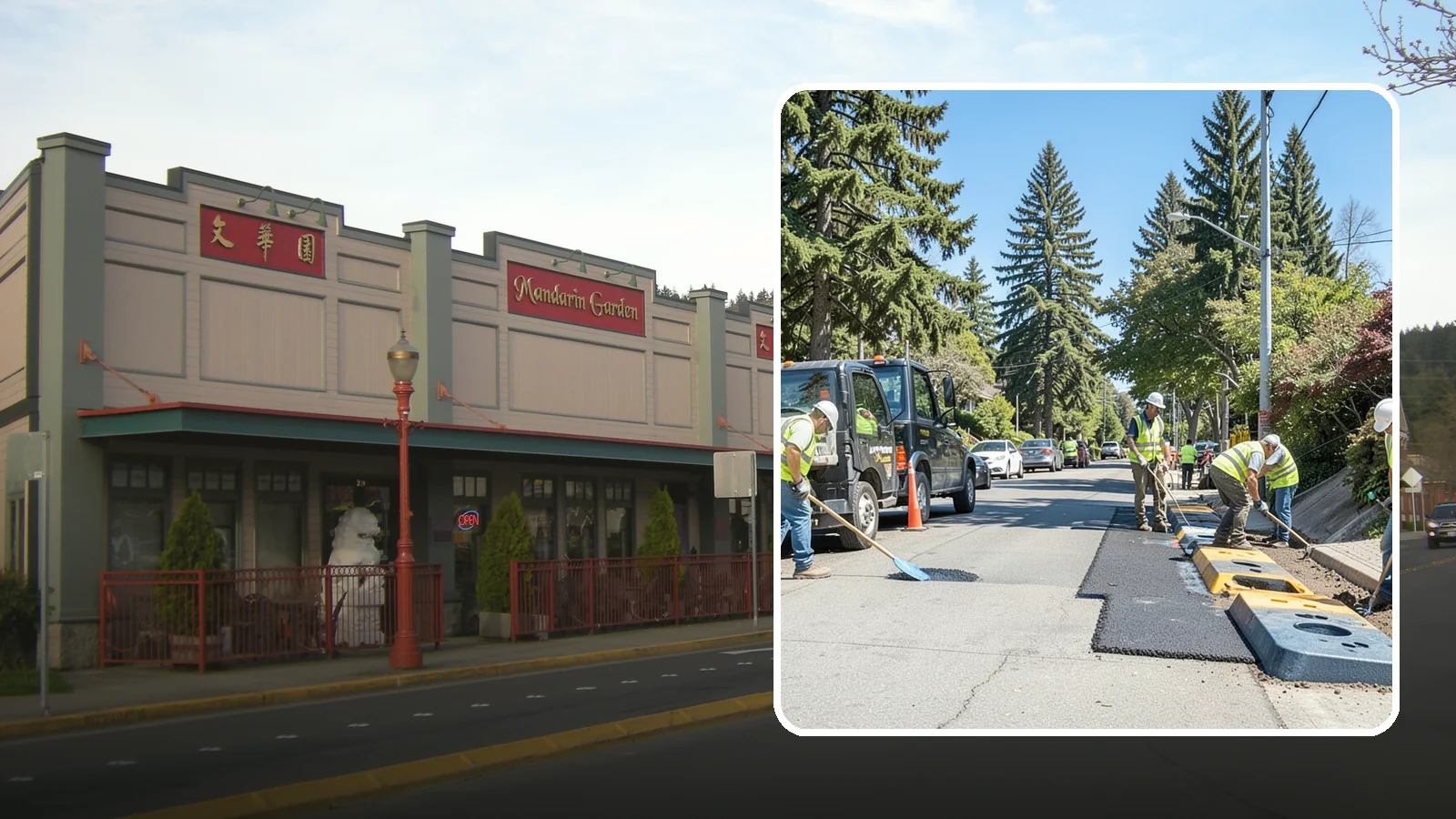 Speed Hump Construction in Issaquah, King County, WA - Asphalt speed humps and tables that calm traffic on residential streets and through park zones.