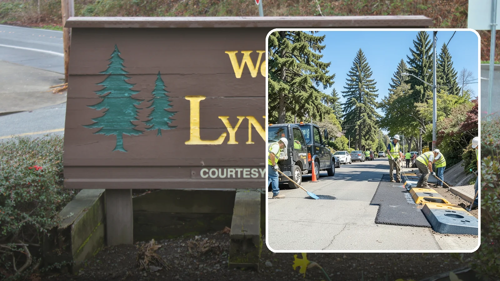 Speed Hump Construction in Lynnwood, Snohomish County, WA - Asphalt speed humps and tables that calm traffic on residential streets and through park zones.