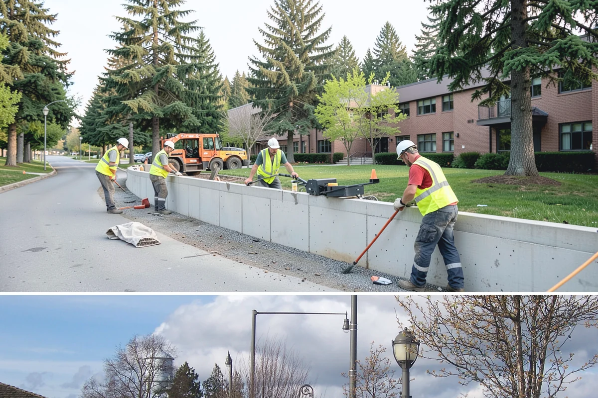Speed Hump Construction in Marysville, Snohomish County, WA - Speed humps are placed in warm, dry weather so the asphalt compacts to the precise profile that calming performance depends on.