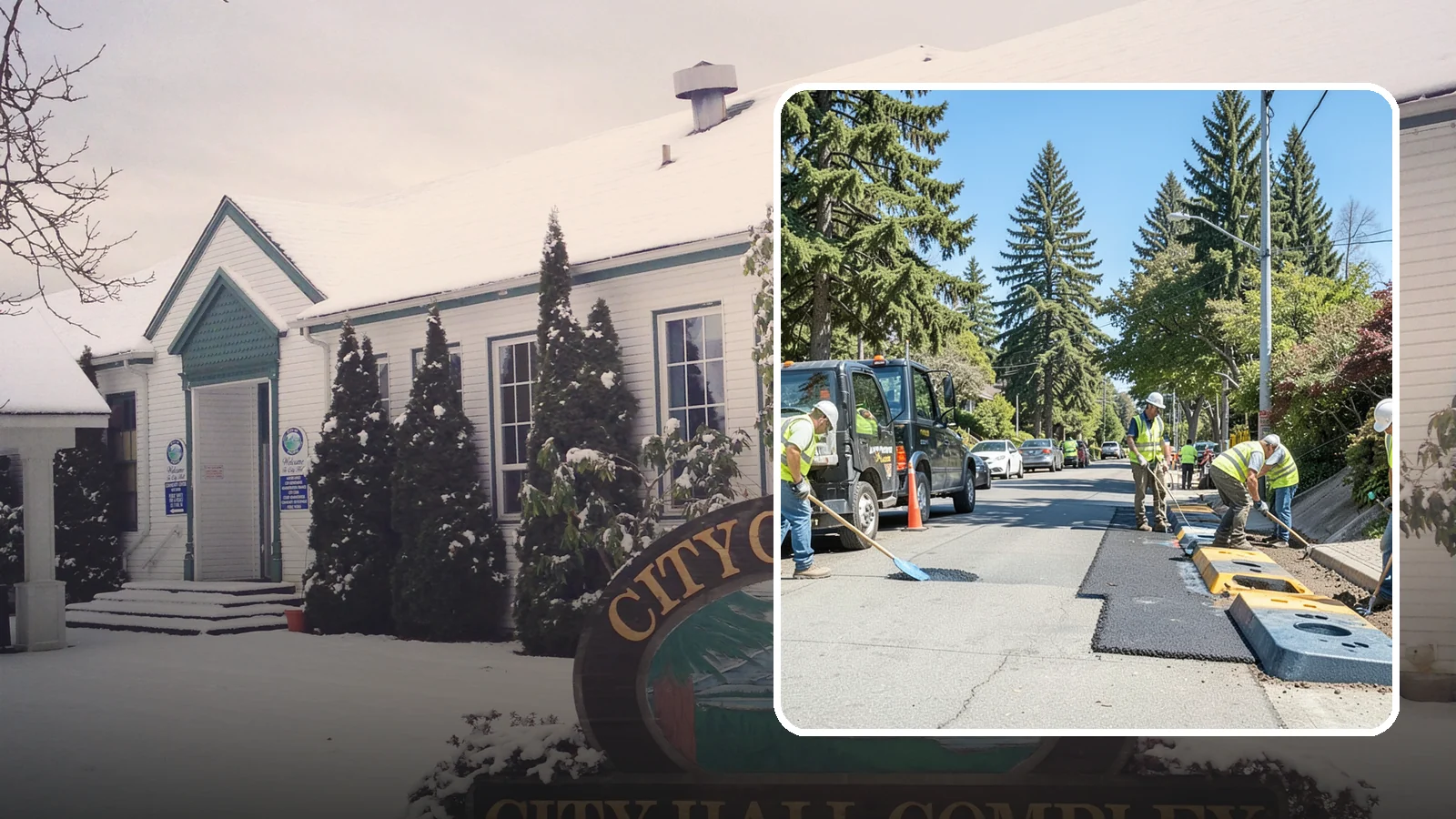 Speed Hump Construction in Pacific, King County, WA - Asphalt speed humps and tables that calm traffic on residential streets and through park zones.