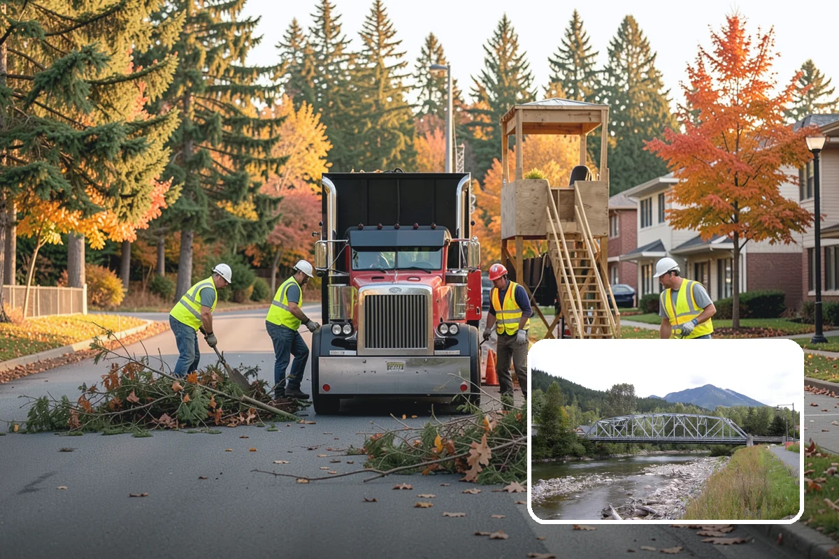 Speed Hump Construction in Skykomish, King County, WA - Reduces vehicle speeds in sensitive corridors