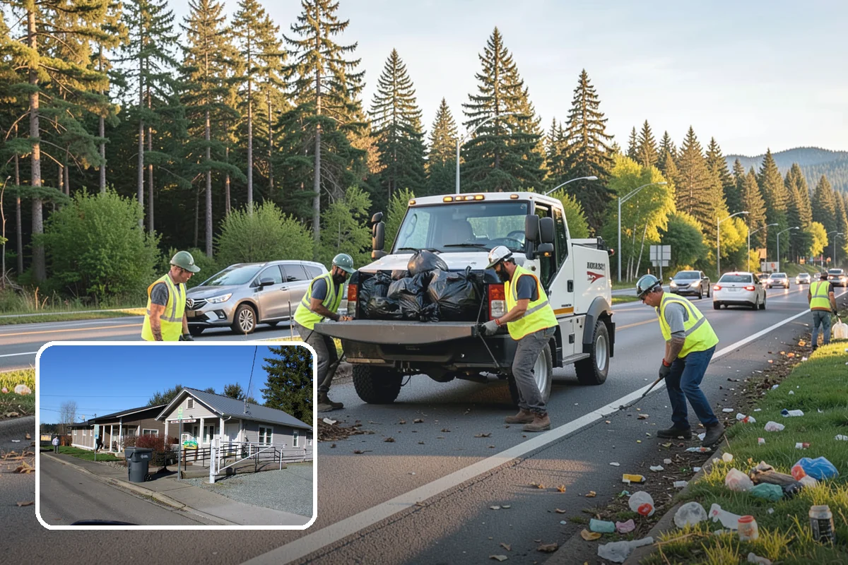 Speed Hump Construction in South Prairie, Pierce County, WA - Reduces vehicle speeds in sensitive corridors