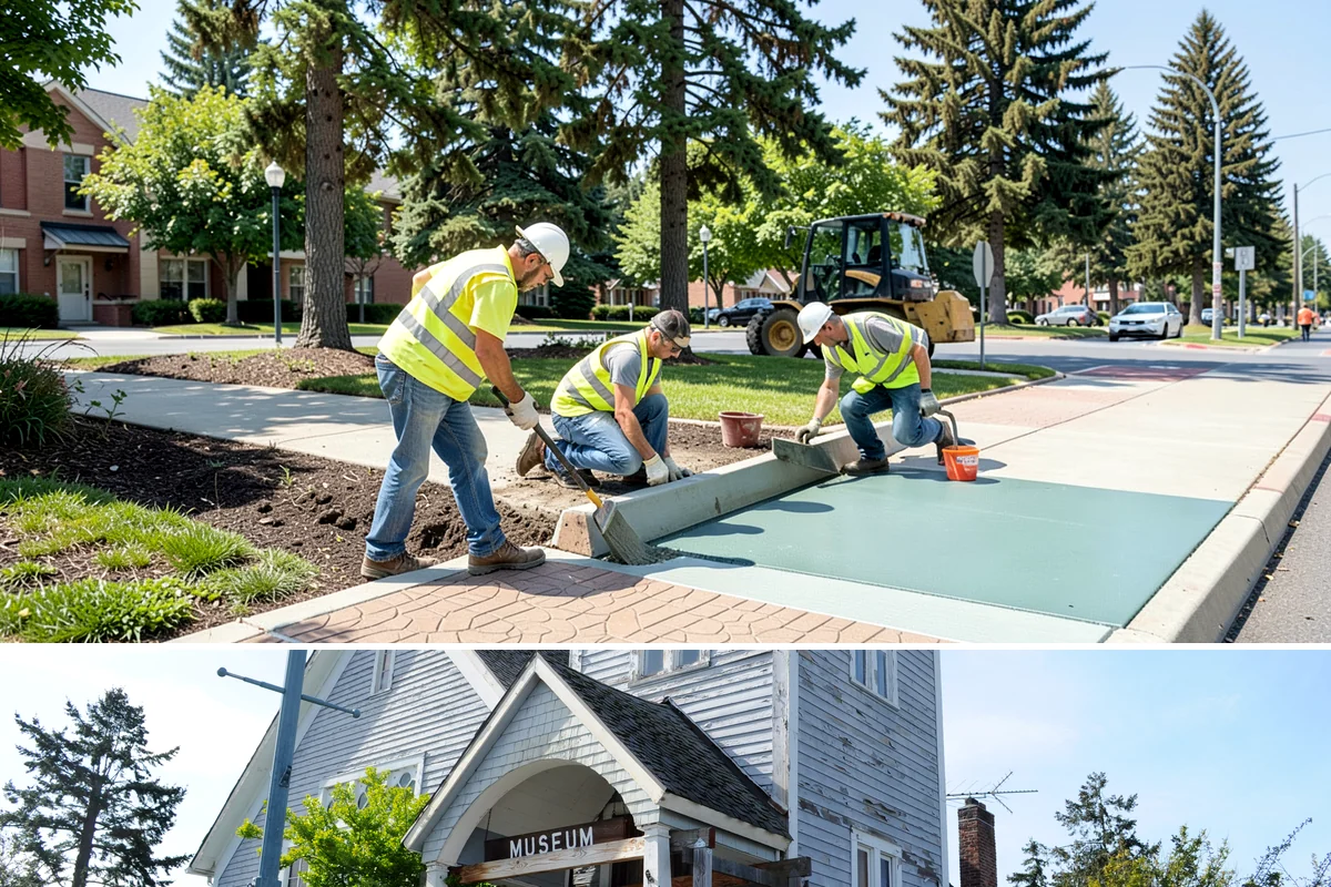 Speed Hump Construction in Steilacoom, Pierce County, WA - Speed humps are placed in warm, dry weather so the asphalt compacts to the precise profile that calming performance depends on.